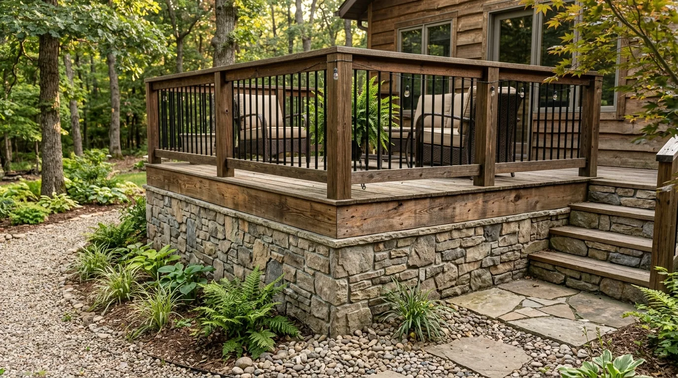 Dark Slat Skirting With Modern Lines